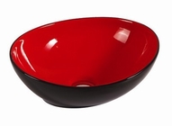 Bathroom Sanitary Ware Ceramic Sink Colorful Art Basin/Wash Basin Black/Red and dual-Color