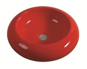 Bathroom Sanitary Ware Ceramic Sink Colorful Art Basin/Wash Basin Black/Red Color ALK-510