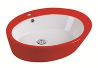 Bathroom Sanitary Ware Ceramic Sink Colorful Art Basin/Wash Basin Black/Red Dual-Color