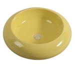 Bathroom Sanitary Ware Ceramic Sink Colorful Art Basin/Wash Basin Green/Yellow Color ALK-5