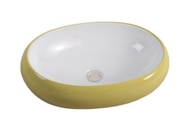 Bathroom Sanitary Ware Ceramic Sinks Colorful Art Basin/Wash Basin Green/Yellow Dual-Color