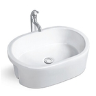 Semi-Counter Mounting Ceramic Sinks Sanitary Ware Oval Art Basin Bathroom Hand Wash Basin