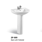 Fixing to Wall with Back Bathroom Sinks Sanitary Ware White Color Ceramic Pedestal Sinks