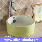 2016 new model fashion colorful baisn round shape sanitary ware art basin for bathroom