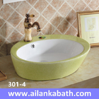 2016 new model fashion sanitary ware colorful  Double glazed art basin purple and white color
