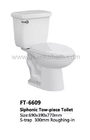 hot sales promotion cheaper price 2 piece toilet S-trap 300mm roughing-in bathroom siphonic toilet