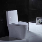 Wholesale sanitary ware dual flush white color bathroom porcelain toilet bowl floor mounted ceramic one piece toilet