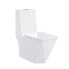 Sanitary Ware White Bathroom Ceramic Toilet Bowl Diamond Shape Floor Mounted Washdown One Piece Wc Toilets