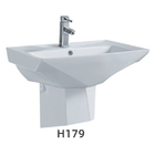 Diamond Shape Bathroom Toilet Basin Sets Sanitary Ware Ceramic Ceramic Washdown One piece Toilet Bowl and Pedestal Sinks
