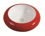 Bathroom Sanitary Ware Ceramic Sinks Colorful Art Basin/Wash Basin Red Black Dual-Color